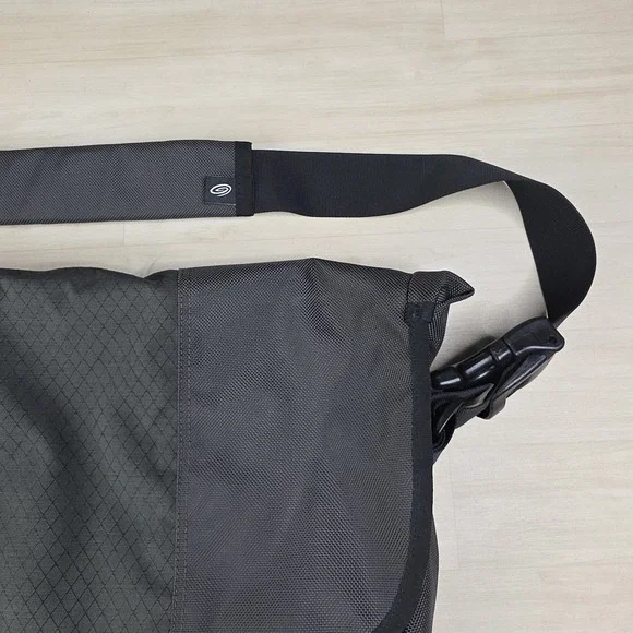 Timbuk2 Nylon Spin Ripstop Laptop Messenger Bag Medium Gray Orange - Picture 4 of 11